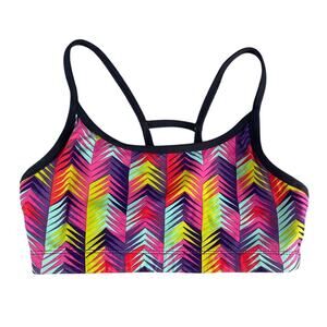 Fabletics Bra Womens XS Athletic Multicolor Unlined Stretch Bralette Pride